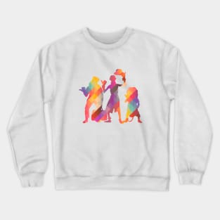 Hitchhiking Ghosts Silhouette Geometric Crewneck Sweatshirt